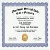 Mauritania Mauritanian National Pride Certification: Custom Gag Nationality Family History Genealogy Certificate (Funny Customized Joke Gift - Novelty Item) view 1
