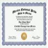 Mexico Mexican National Pride Certification: Custom Gag Nationality Family History Genealogy Certificate (Funny Customized Joke Gift - Novelty Item) view 1