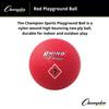 Champion Sports Playground Ball, 7", Red view 4