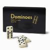 CHH Black/Cream Color Double 6 Jumbo Size Domino Tiles  Premium Set of 28 Ivory Dominoes  Classic Family Game in Cardboard Box view 1