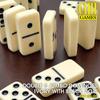 CHH Black/Cream Color Double 6 Jumbo Size Domino Tiles  Premium Set of 28 Ivory Dominoes  Classic Family Game in Cardboard Box view 2