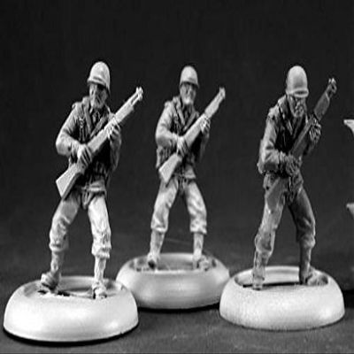American Infantrymen Reich of The Dead Miniature Figures by Reaper Miniatures