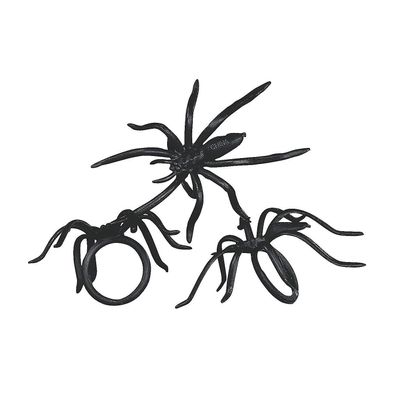 Fun Express Black Spider Rings for Halloween - Jewelry - Jewelry General - Rings - Halloween - 144 Pieces