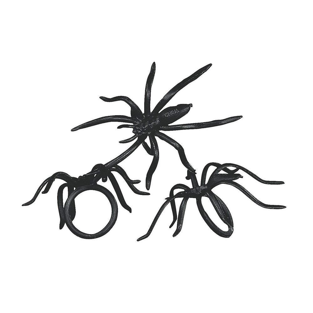 Fun Express Black Spider Rings for Halloween - Jewelry - Jewelry General - Rings - Halloween - 144 Pieces