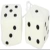 SUMEX DADOS10 Car Hanging Furry Dice, White, 7 x 7 cm view 1