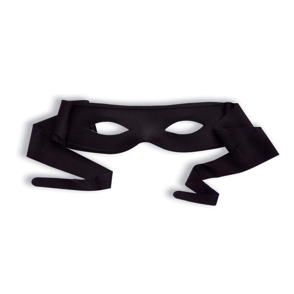 Forum Novelties Black Half Mask with Ties - Masked Bandit
