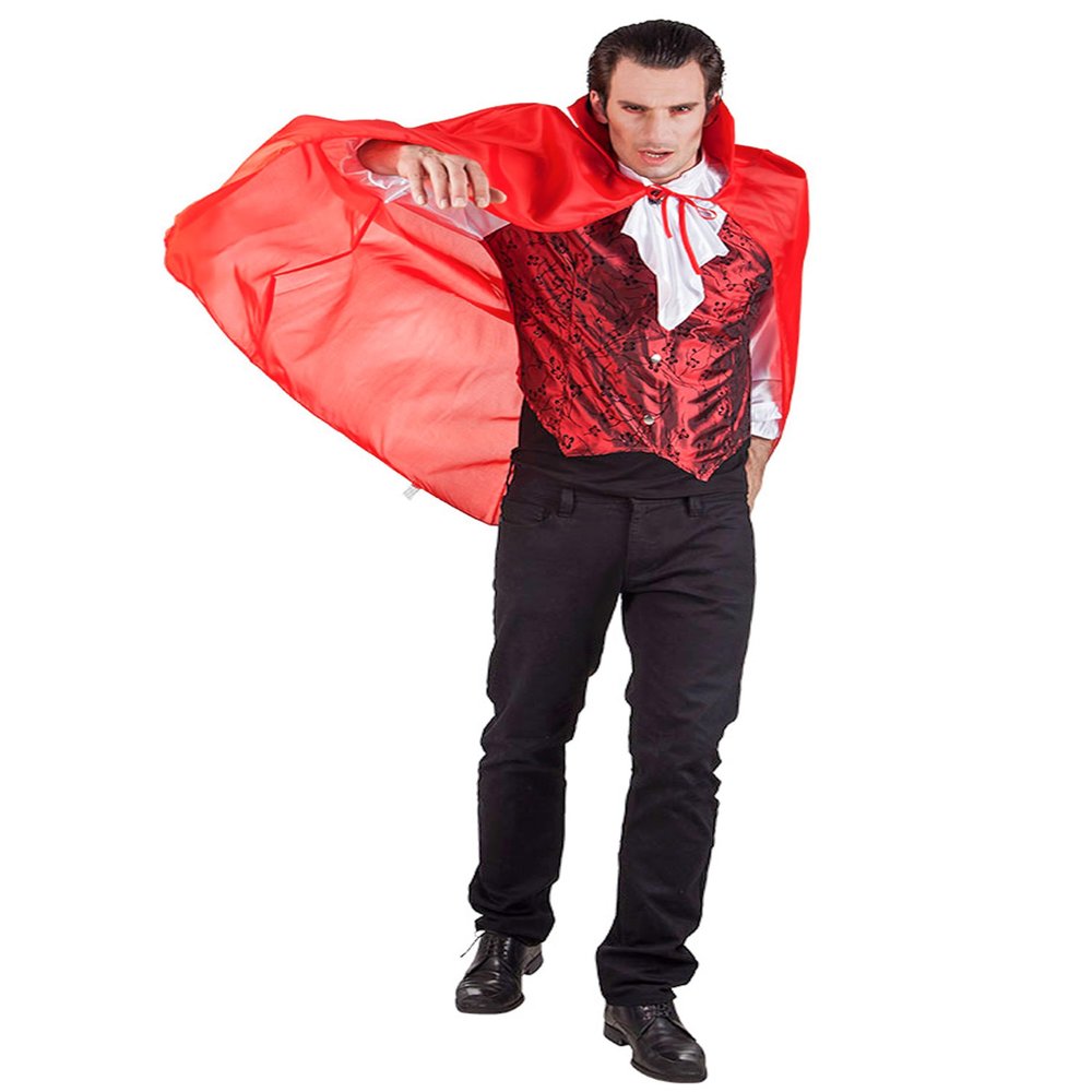 Boland 10106151 BOL96921 Bloodlust Vampire Cloak with Lapel (120 cm), Red
