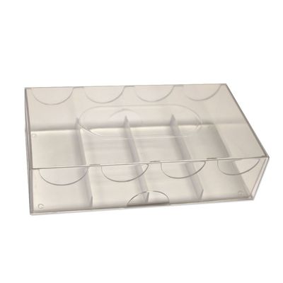 Clear Plastic Poker Chip Storage Box - SET of 10