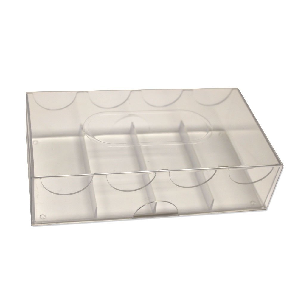 Clear Plastic Poker Chip Storage Box - SET of 10