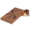 Yellow Mountain Imports Wooden Inlaid Backgammon Set, Cascadia - with Acrylic Playing Pieces & Wooden Dice Cups, 17-inch Board view 3