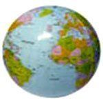 1 X 10 x Inflatable Globe - 12 Inch