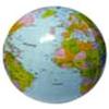 1 X 10 x Inflatable Globe - 12 Inch view 1