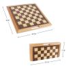 3-in-1 Chess, Backgammon, and Checkers Set  Wooden Board Game Set Folds for Practical Storage and Transport  Travel Board Games by Trademark Games view 3
