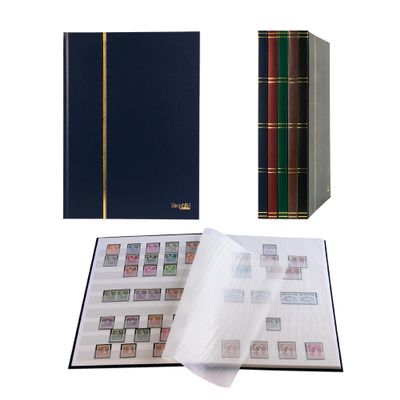 Prophila Stamp Album (New) 16 White Sides, Blue Cover