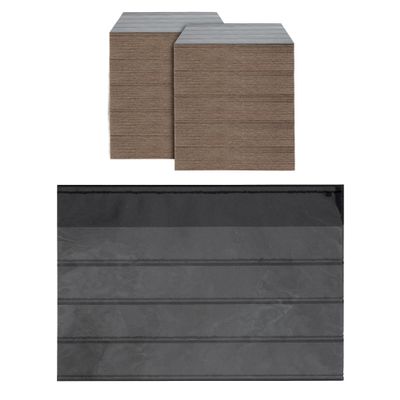 1000 Prophila Einsteckkarten A6/C6 158x113 mm Schwarz mit 4 Streifen und Schutzfolie