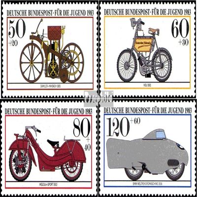 FRD (FR.Germany) 1168-1171 (Complete.Issue.) FDC 1983 Youth (Stamps for Collectors) Cars/Road Traffic