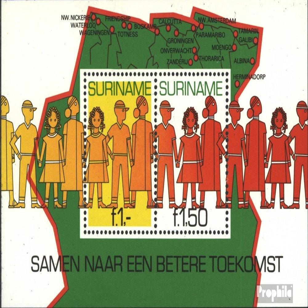Suriname block29 (Complete.Issue.) unmounted Mint/Never hinged ** MNH 1981 Youth (Stamps for Collectors)