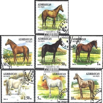 Aserbaidschan 79-85 (Complete.Issue.) 1993 Horses (Stamps for Collectors) Horses