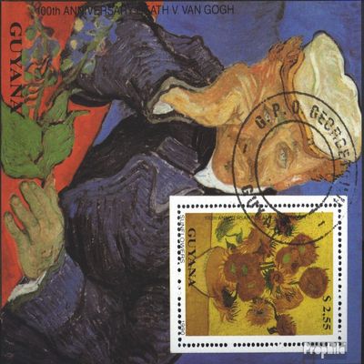 Prophila Collection Guyana block97 (Complete.Issue.) fine Used/Cancelled 1990 Paintings (Stamps for Collectors) Painting