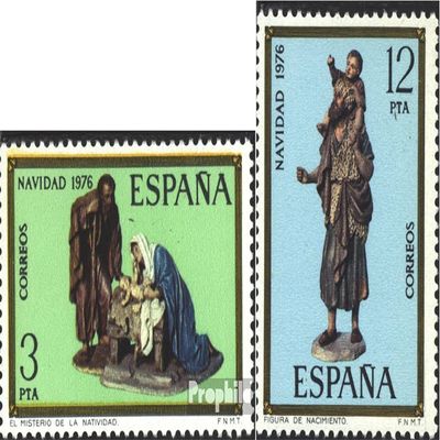 Spain 2261-2262 (Complete.Issue.) unmounted Mint/Never hinged ** MNH 1976 Christmas (Stamps for Collectors) Christmas