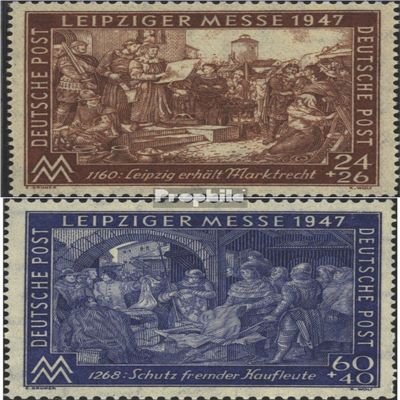 Allied cast.-Community.Issue. 941I C-942I C (Complete.Issue.) Leipzig Print unmounted Mint/Never hinged ** MNH 1947 Leipzig Fair (Stamps for Collectors)