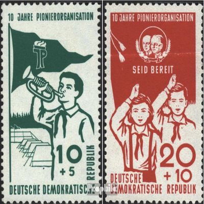 DDR 645-646 (Complete.Issue.) unmounted Mint/Never hinged ** MNH 1958 Pioneer Meeting (Stamps for Collectors)