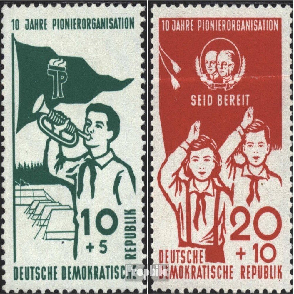DDR 645-646 (Complete.Issue.) unmounted Mint/Never hinged ** MNH 1958 Pioneer Meeting (Stamps for Collectors)