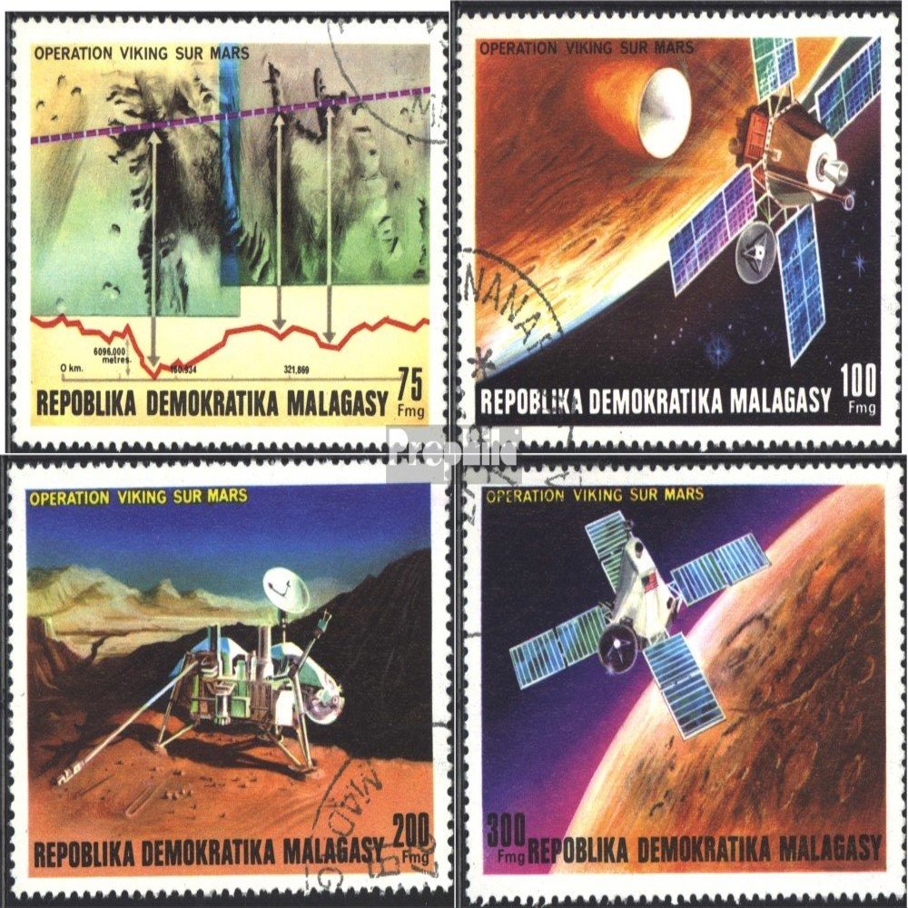 Madagascar 814-817 (Complete.Issue.) fine Used/Cancelled 1976 Company Viking (Stamps for Collectors) Space