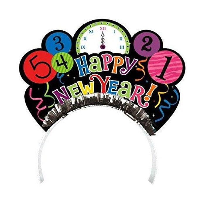 Sparkling New Year Foil and Paper Tiara Party Accessory, 7" x 5"