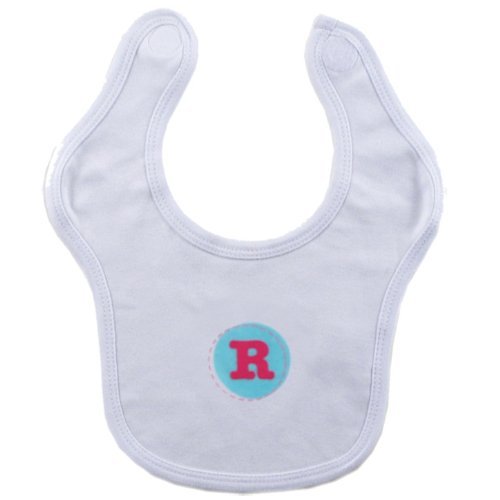 Hudson Baby Personalized Initial Bib- R, Girl, Pink