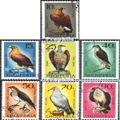 Albania 1124-1130 (Complete.Issue.) fine Used/Cancelled 1966 Raptors (Stamps for Collectors) Birds