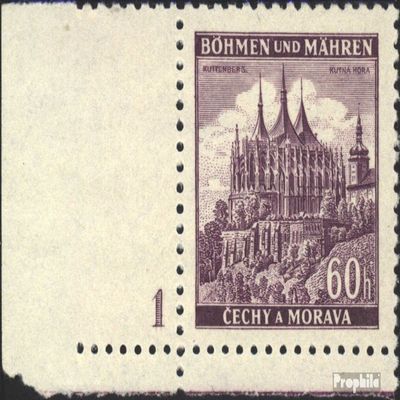 Bohemia and Moravia 27 with Plate Number unmounted Mint/Never hinged ** MNH 1939 Ruttenberg (Stamps for Collectors)