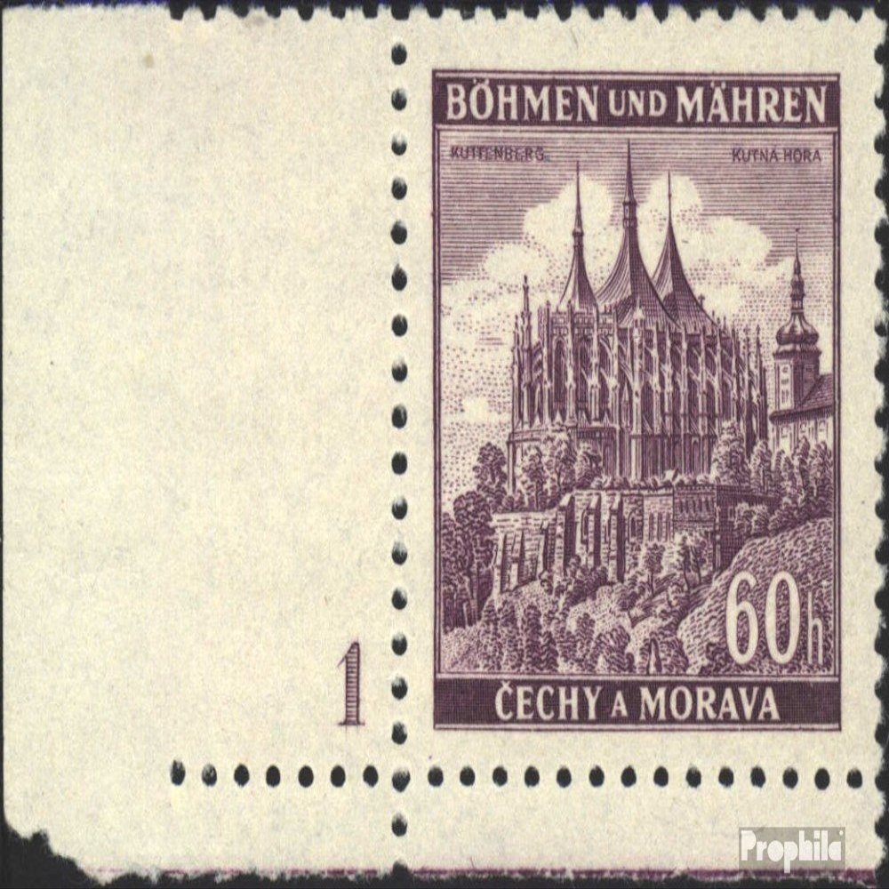 Bohemia and Moravia 27 with Plate Number unmounted Mint/Never hinged ** MNH 1939 Ruttenberg (Stamps for Collectors)