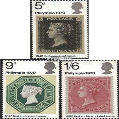 Prophila Collection United Kingdom 555-557 (Complete.Issue.) 1970 PHILYMPIA (Stamps for Collectors) Stamp on Stamp