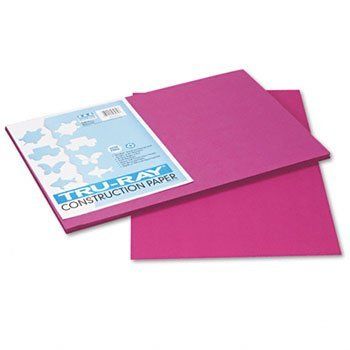 Tru-Ray Construction Paper, 76 lbs., 12 x 18, Magenta, 50 Sheets/Pack