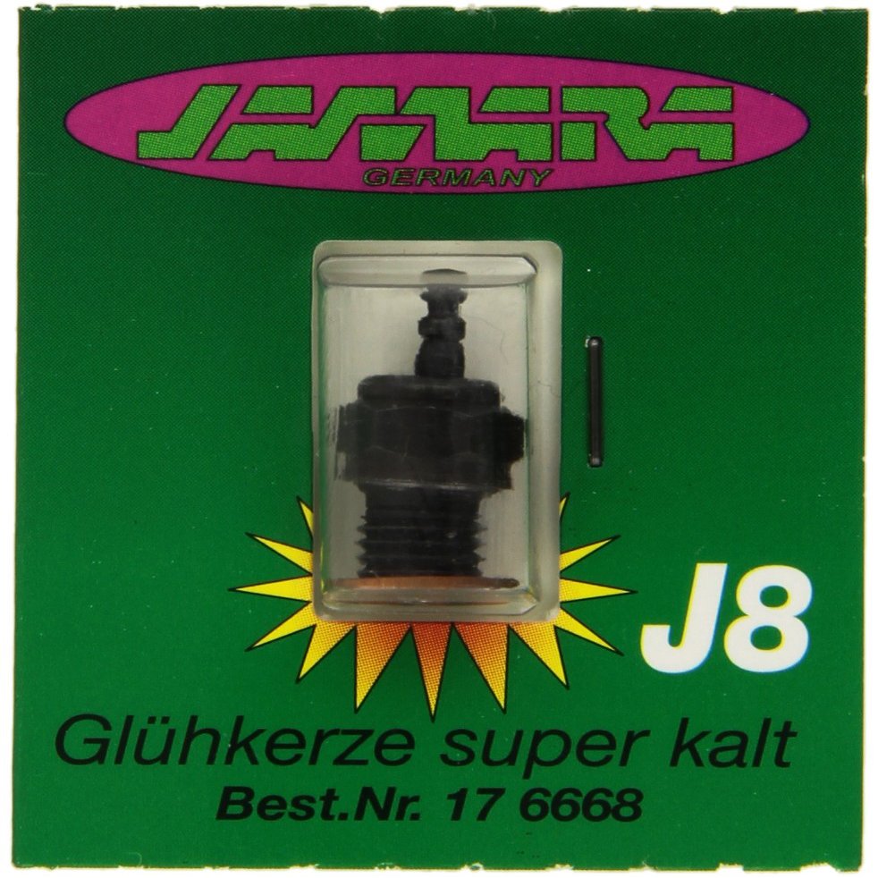 Jamara 176668 J-8 Glow Plug, Super Cold, 13-15 CCM, 1.5 V, Multi Color