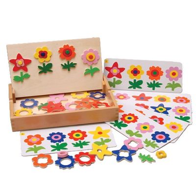 Constructive Playthings Magnetic Match & Make Flowers 43 pc. Set