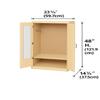 Constructive Playthings Wooden Double Door Dress Up Cupboard with Mirror, Hooks and Storage, Fully Assembled view 3