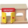 Consecutive Playthings Hospital, Restaurant and Toy & Grocery Stores Wooden Play Buildings and Wooden Ambulance for Ages 3 Years and Up view 4