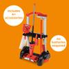 Casdon Henry & Hetty Toys - Henry Cleaning Trolley - Red Henry-Inspired Toy Playset with Mop, Brushes, Dustpan, & Accessories - Kids Cleaning Trolley Set - for Children Aged 3+ view 3