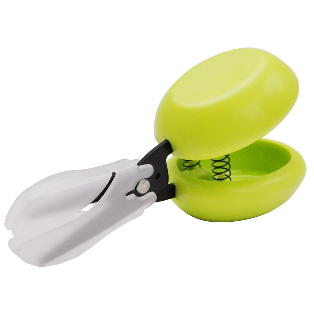 HARAC Adapted Safety Scissors - Tabletop Scissors for Toddlers, Kids, Seniors, Special Needs, and Injury Recovery - Spring Loaded Ambidextrous Handle, Non-Stick Blade, Made in Japan, Green