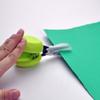 HARAC Adapted Safety Scissors - Tabletop Scissors for Toddlers, Kids, Seniors, Special Needs, and Injury Recovery - Spring Loaded Ambidextrous Handle, Non-Stick Blade, Made in Japan, Green view 3