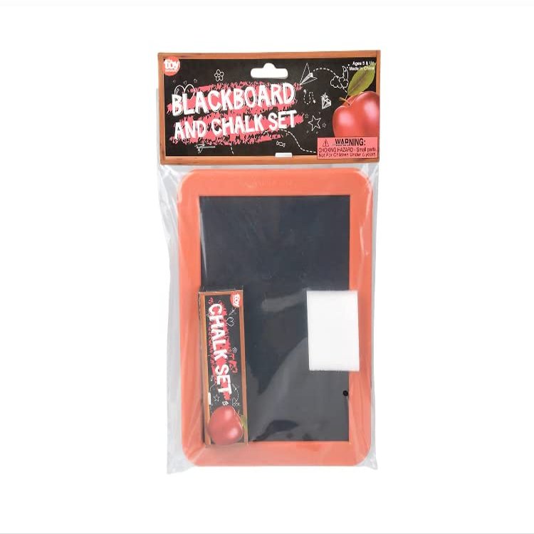 Rhode Island Novelty Blackboard and Chalk Set | Black,Orange, and White | 1 Set