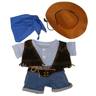 Cowboy w/Hat and Scarf Teddy Bear Clothes Fits Most 14" - 18" Build-A-Bear and Make Your Own Stuffed Animals