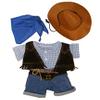 Cowboy w/Hat and Scarf Teddy Bear Clothes Fits Most 14" - 18" Build-A-Bear and Make Your Own Stuffed Animals view 2