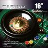DA VINCI 16-Inch Roulette Wheel Game Set with 120 11.5-Gram Chips, Full Size 3'x6' Felt Layout, and Rake view 1