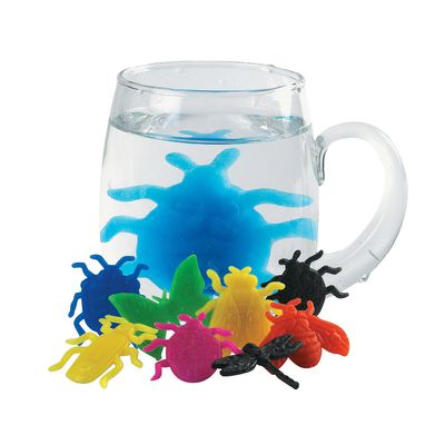 Fun Express Growing Insects Toy Set - Realistic & Educational Insect Toys for Parties Kids Play and Novelty Character Toys - Perfect for Themed Events Learning & Creative Play - 48 Pieces