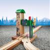 BRIO World Signal Station Set - 2-Piece Wooden Train Track Toy with Interactive Red Light and Figurine - FSC Certified - Compatible with All BRIO Railway Train Toys - Kids Ages 3 & Up view 2
