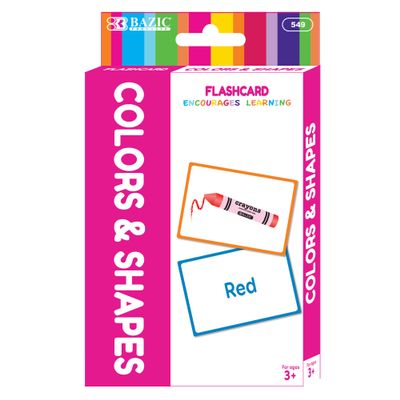 BAZIC Colors Preschool Flash Card, 36 Per Pack