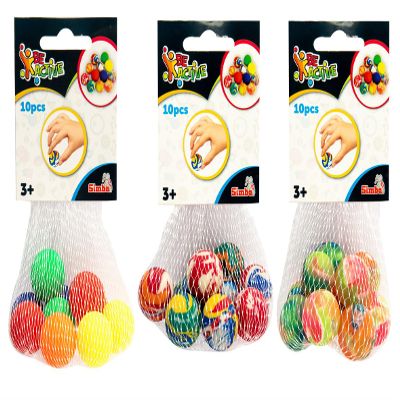 10 Sprungblle im Netz, 3-sort.,D:28mm, 3J+